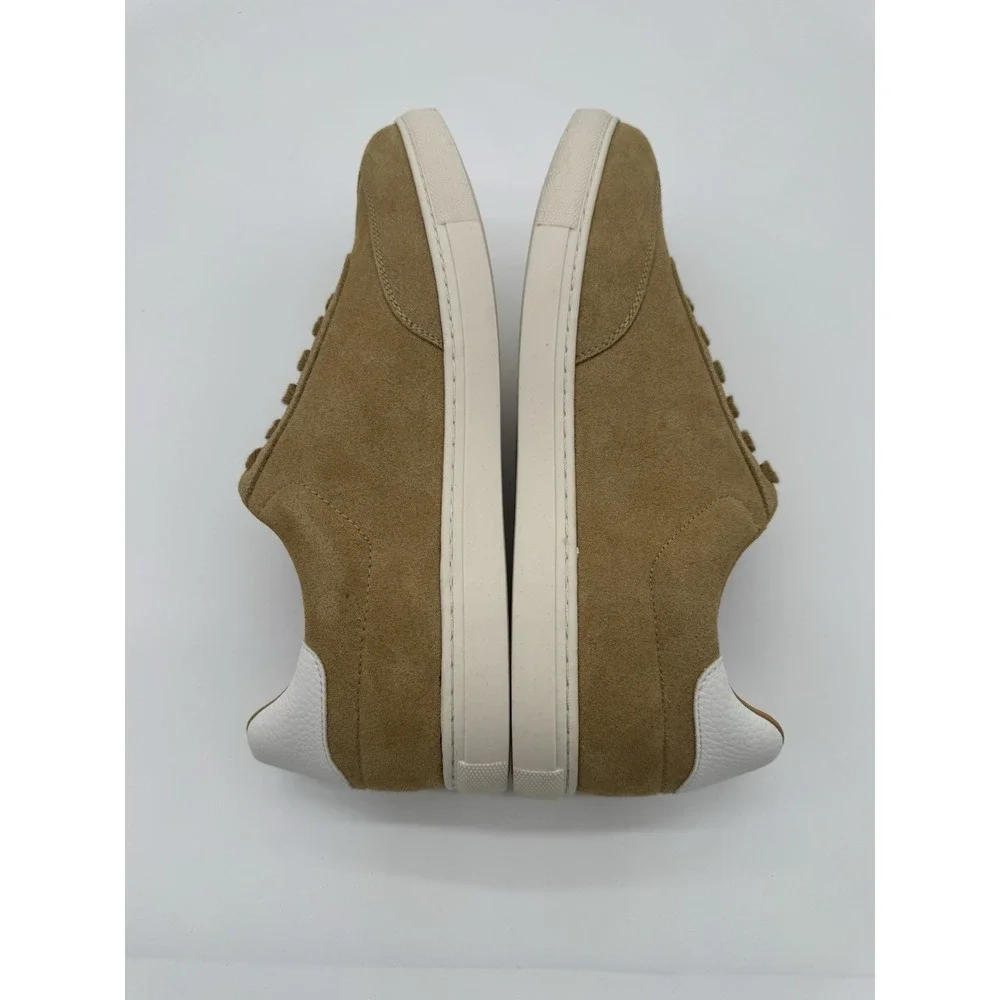 Jack Erwin Adler Tan Suede T-Toe Sneakers Men's Size 11 White Sole Casual Shoes‎